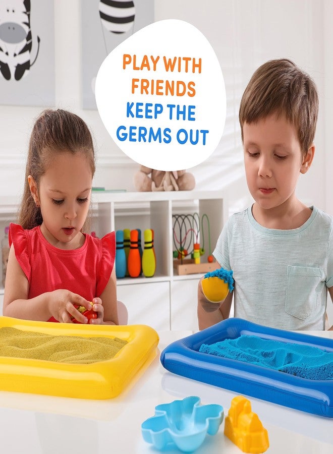 سينيوري ساند صينية أنشطة فنية صغيرة، رمل حسي، صواني رمل قابلة للنفخ، حجم صغير جدًا، تتسع لـ 2 رطل من رمل اللعب - Image 5